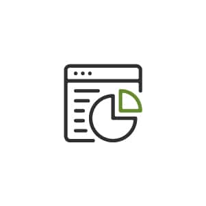 Website Screen and Pie Graph