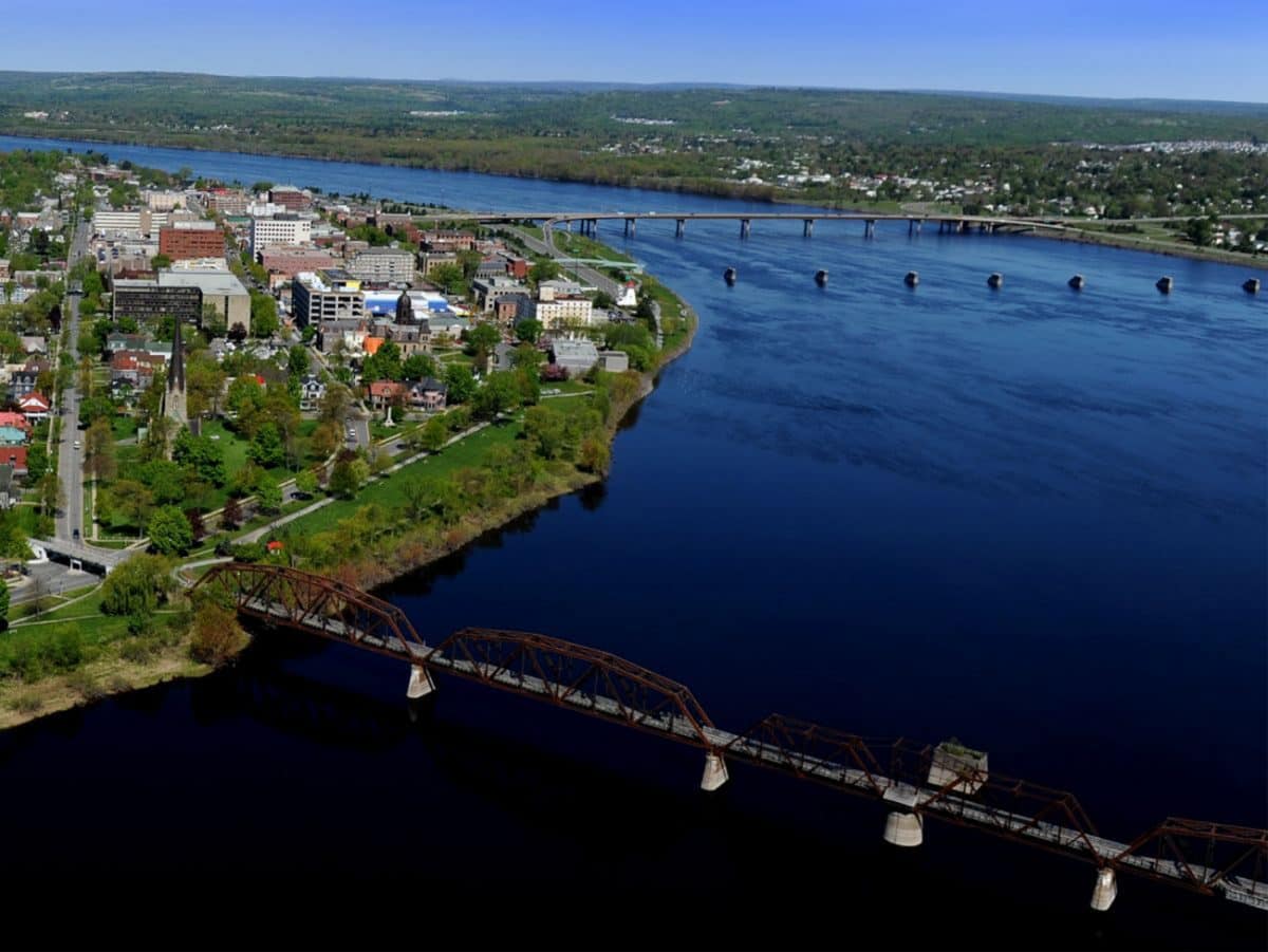 Bridges and River in Fredericton, New Brunswick